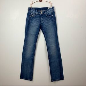 Diesel Doozy Jeans 25 x 32 Bootcut Light Wash Blue Fade Low Waist Zip Y2K